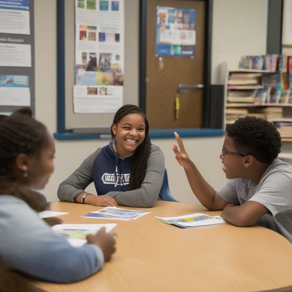 Students and Counselor Discussing Academic Goals