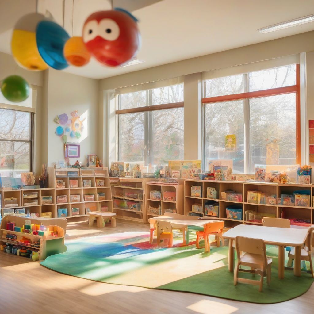 Bright and Colorful Preschool Classroom